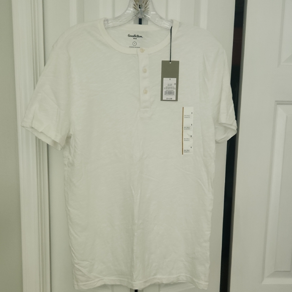 Men's Goodfellow & Co Men's White Henley Shirt